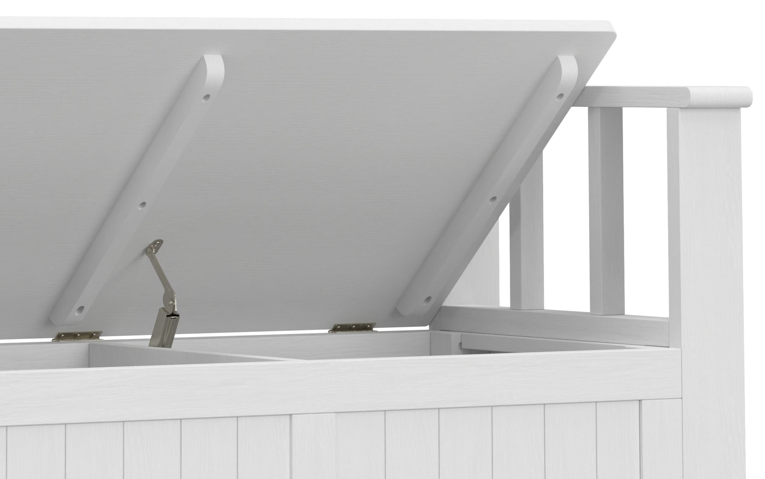 White | Acadian Small Entryway Storage Bench