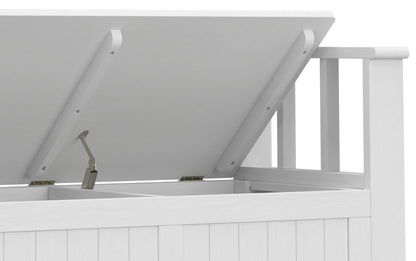 White | Acadian Small Entryway Storage Bench