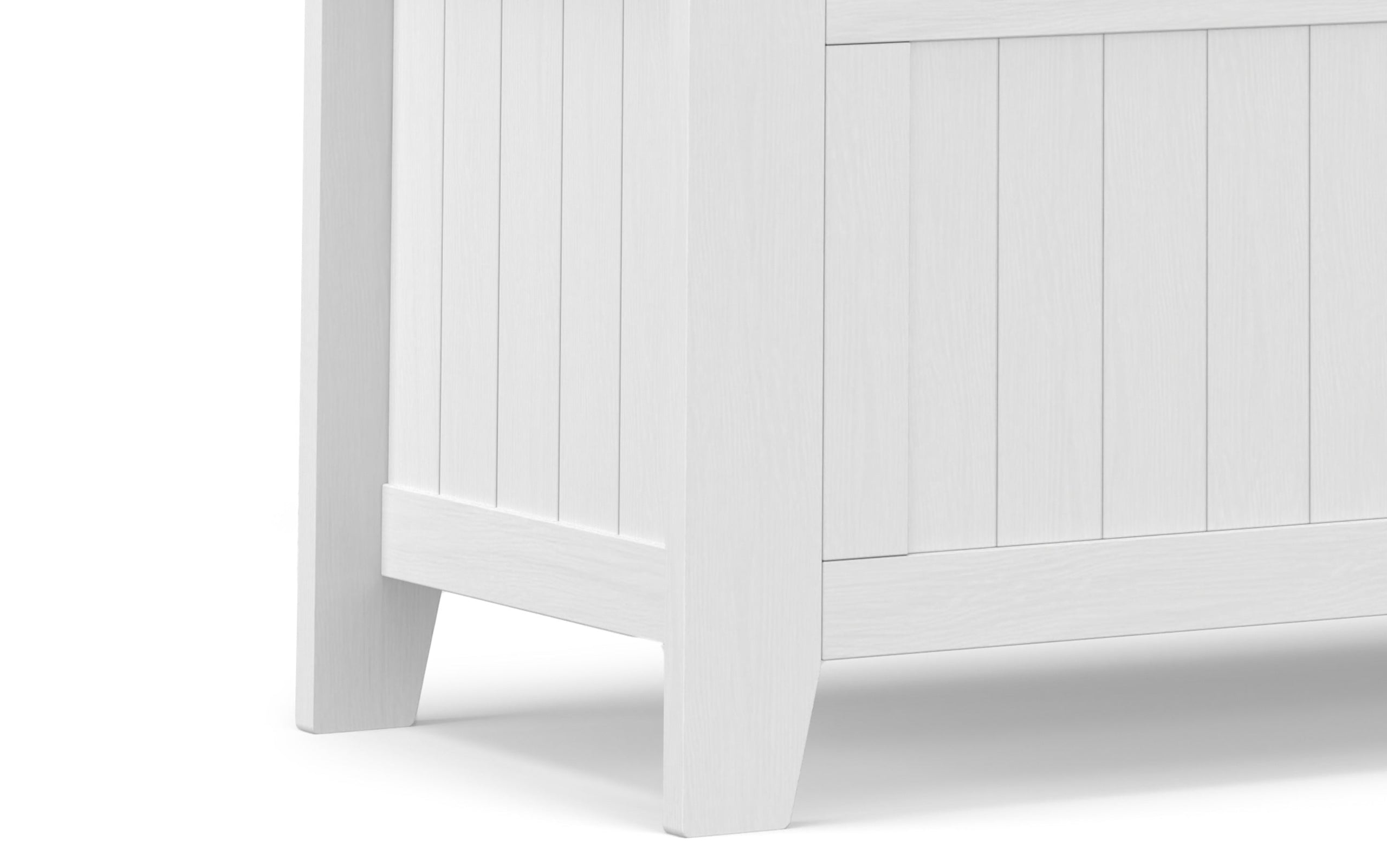 White | Acadian Small Entryway Storage Bench