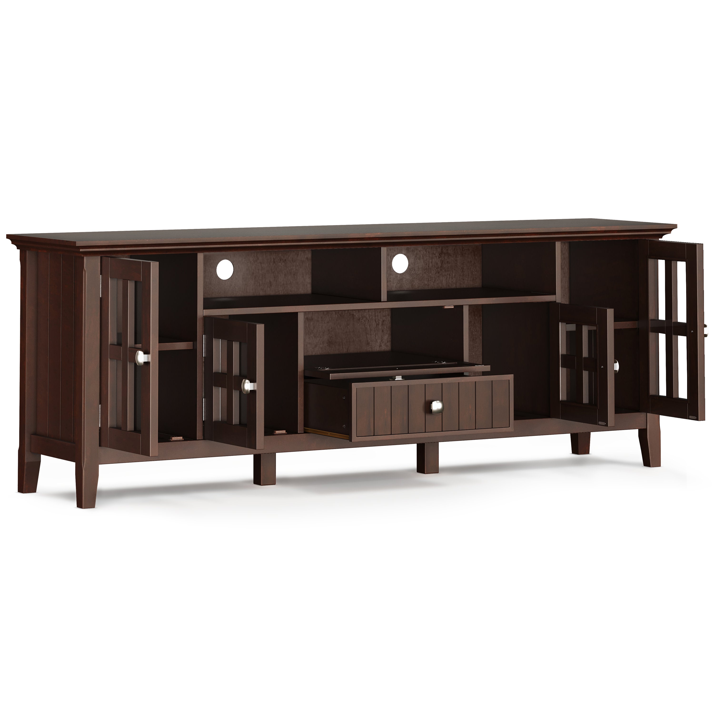 72 Inch Solid Wood TV Stand | Acadian Wide Media Console – Simpli Home