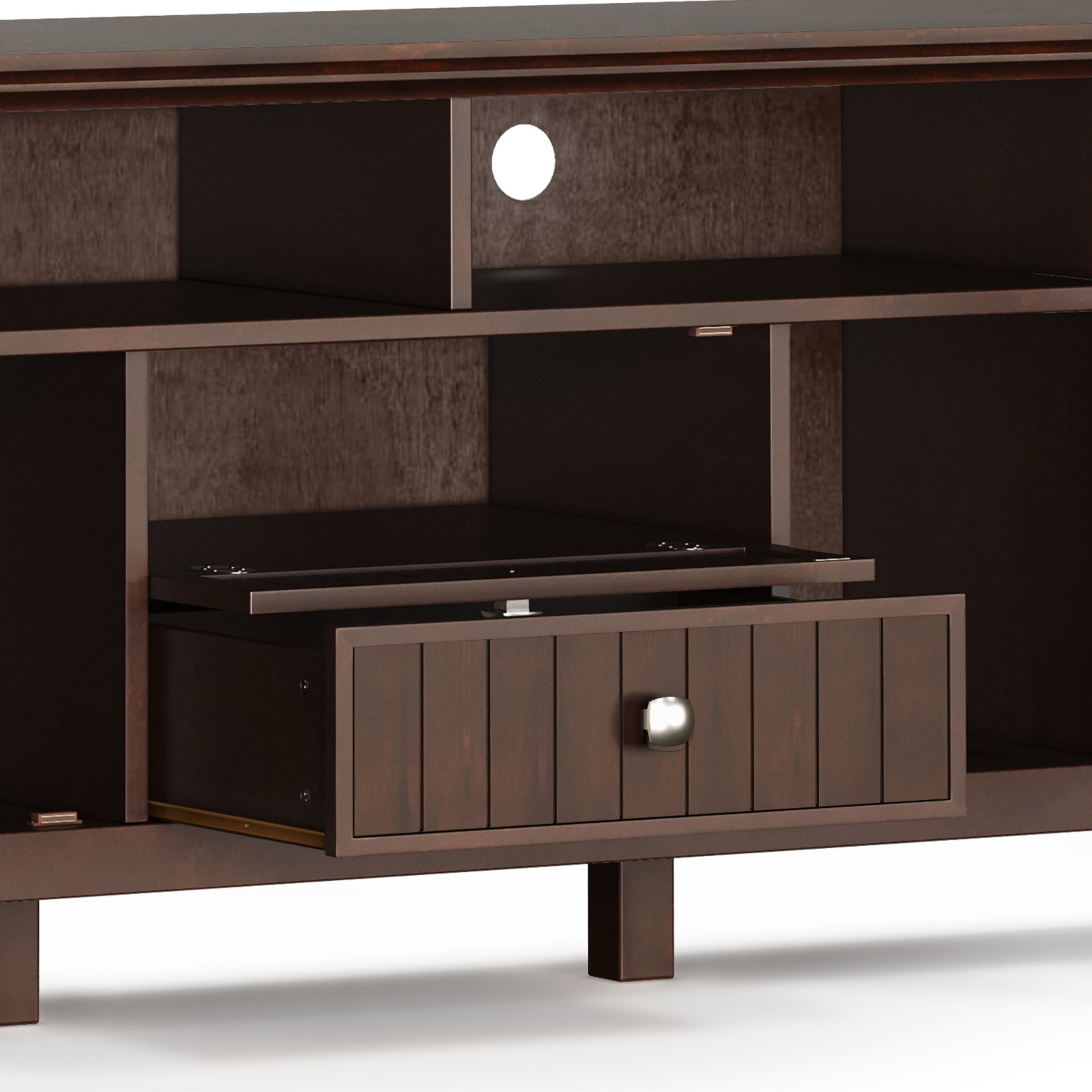 72 Inch Solid Wood TV Stand | Acadian Wide Media Console – Simpli Home