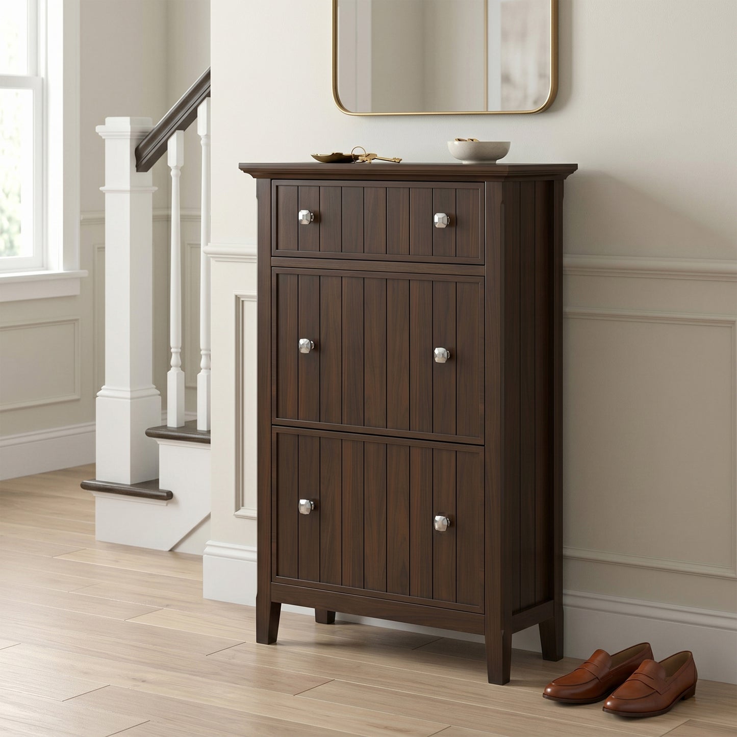 Acadian Entryway Shoe Storage Cabinet