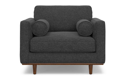 Charcoal Grey Performance Fabric | Morrison Arm Chair in Performance Fabric