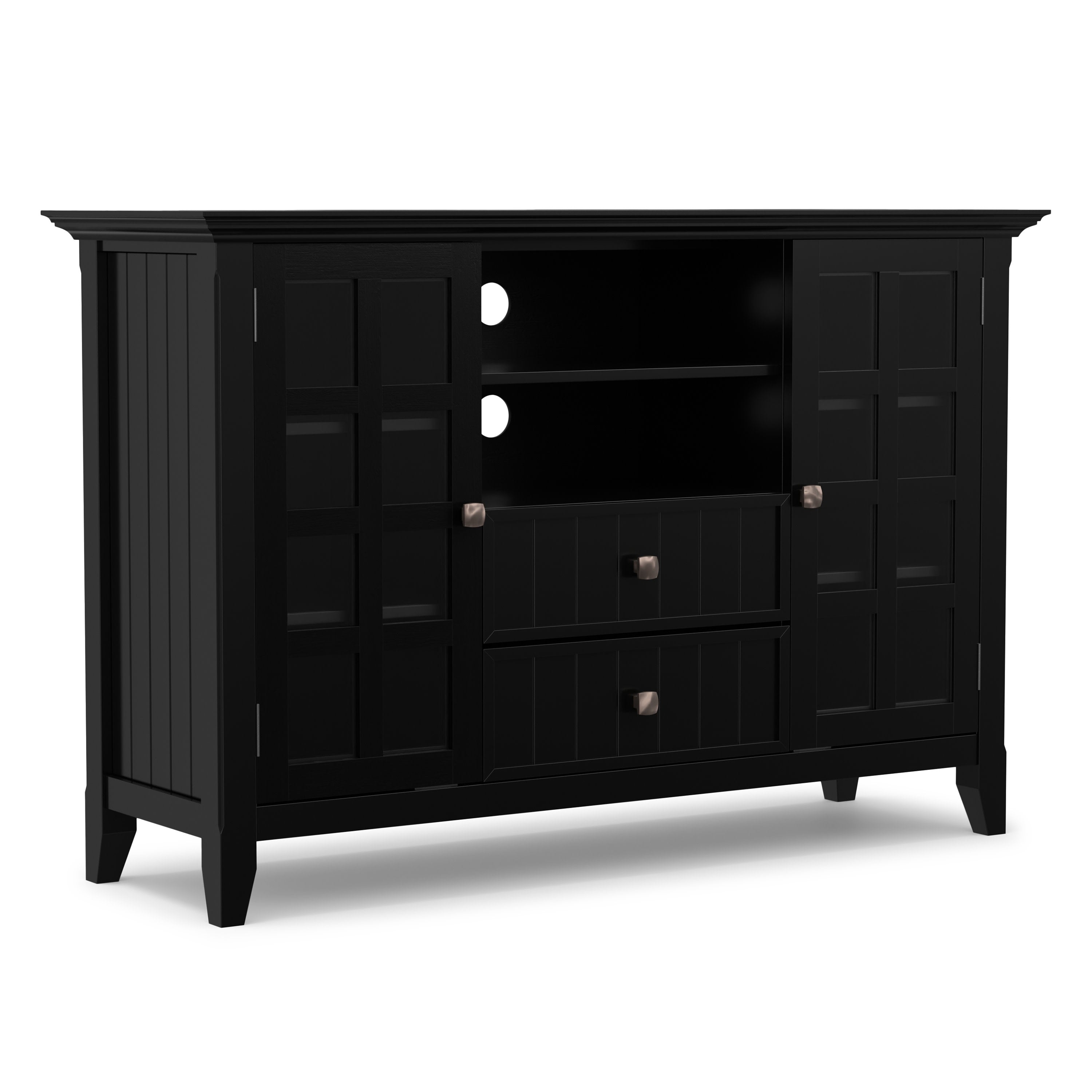 Solid Wood TV Stand | Acadian Tall TV Media Stand – Simpli Home
