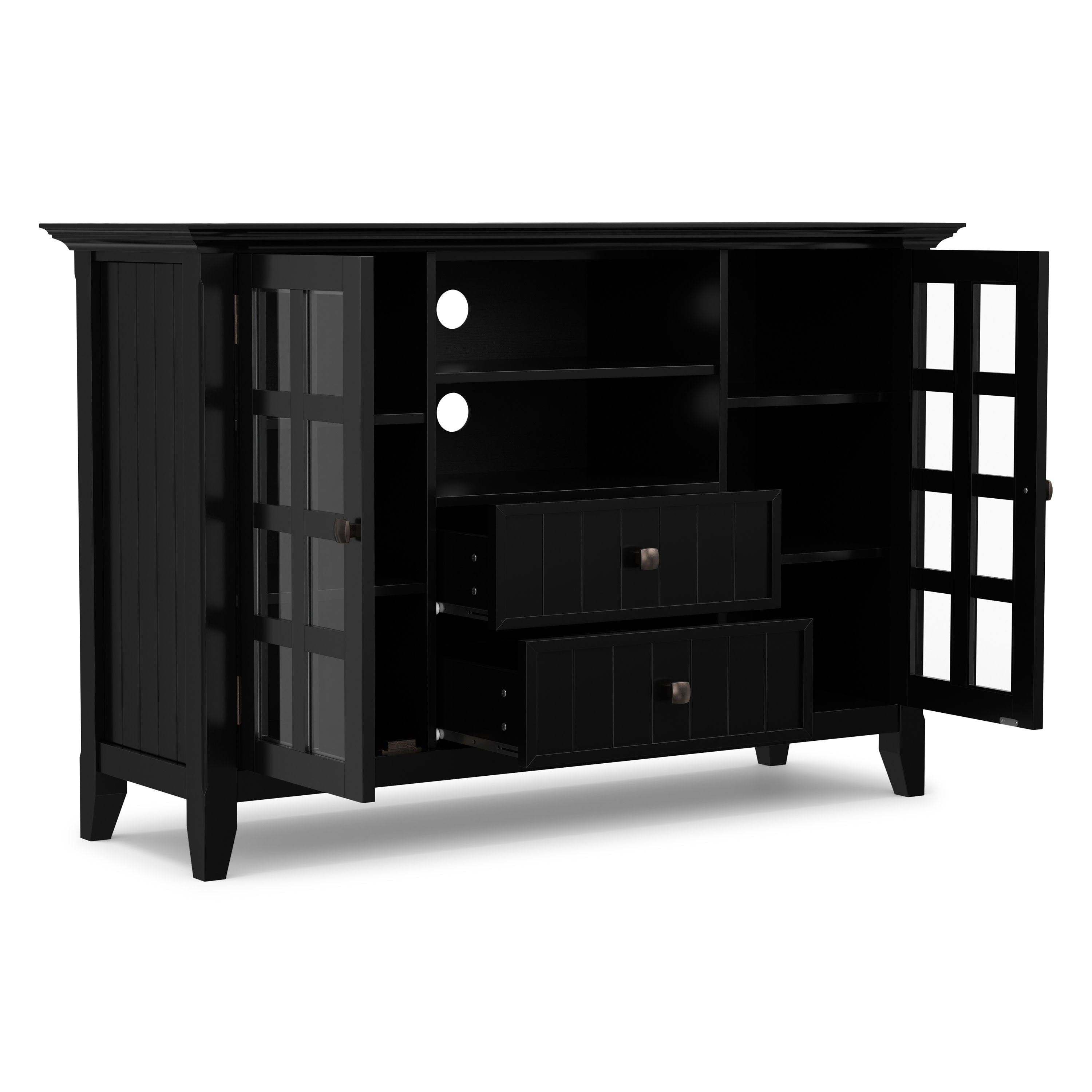 Solid Wood TV Stand | Acadian Tall TV Media Stand – Simpli Home