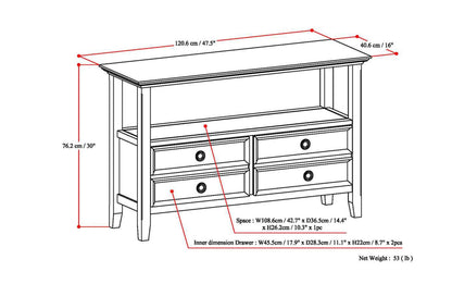 Distressed Grey | Amherst Console Sofa Table