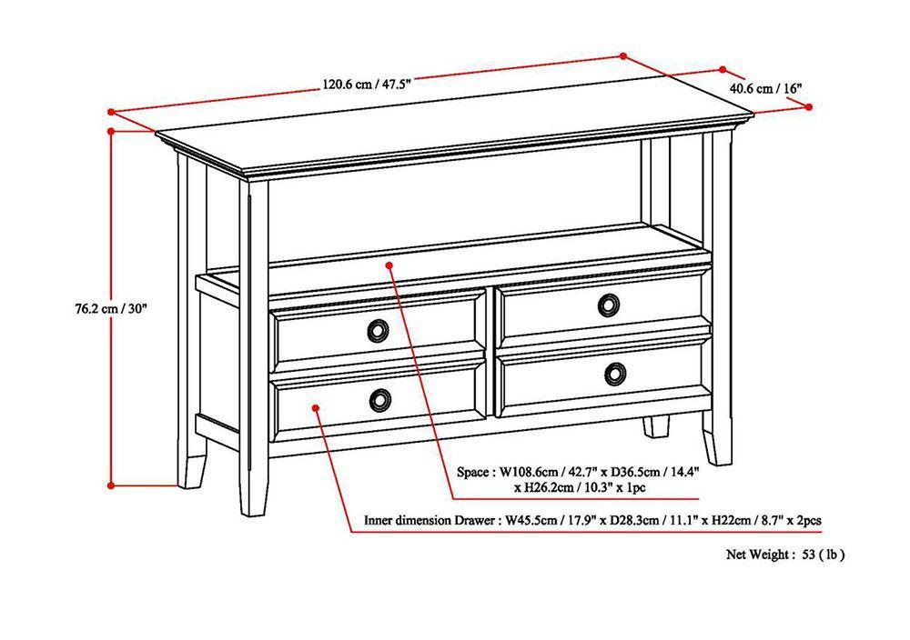 Hickory Brown | Amherst Console Sofa Table