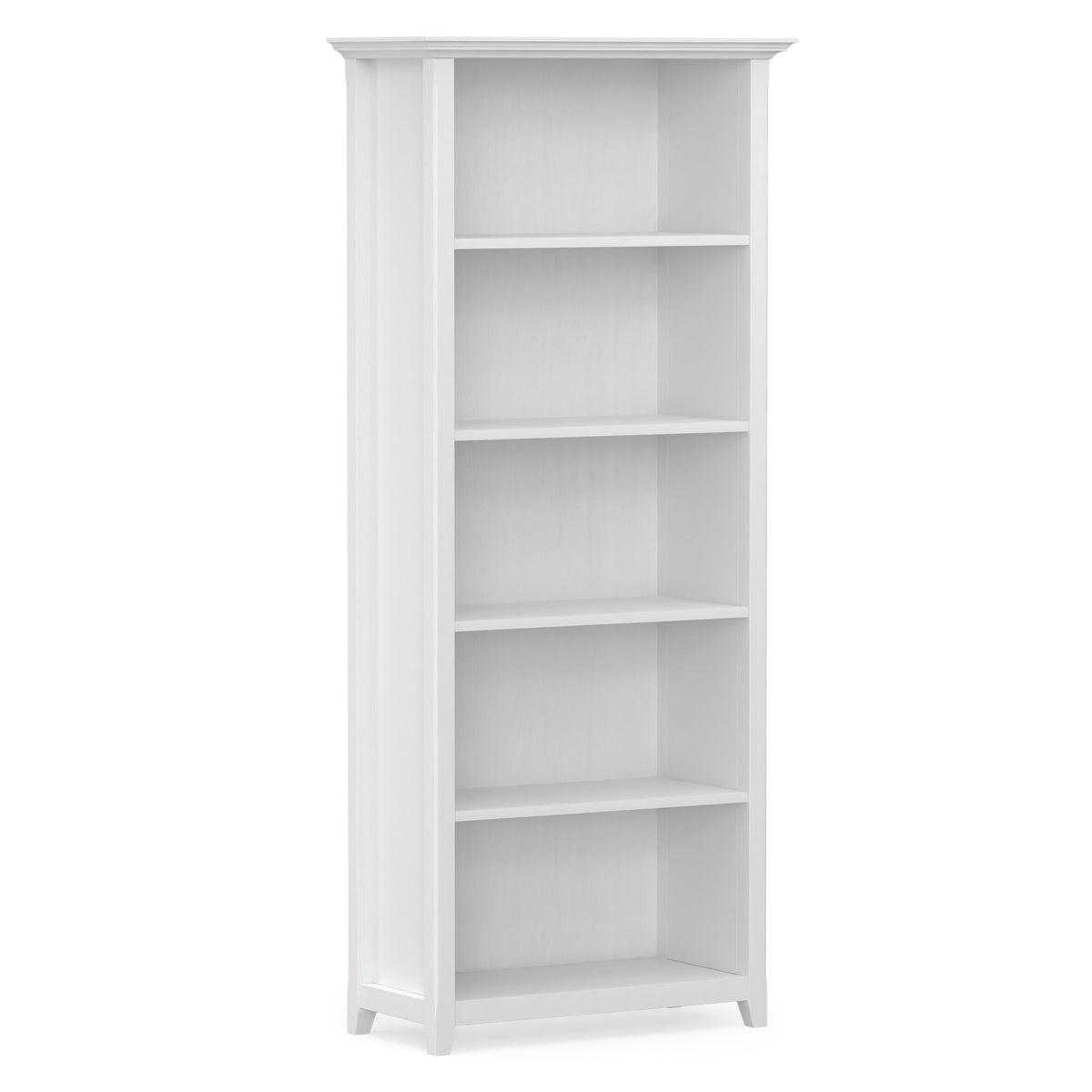 White | Amherst 30 inch 5 Shelf Bookcase