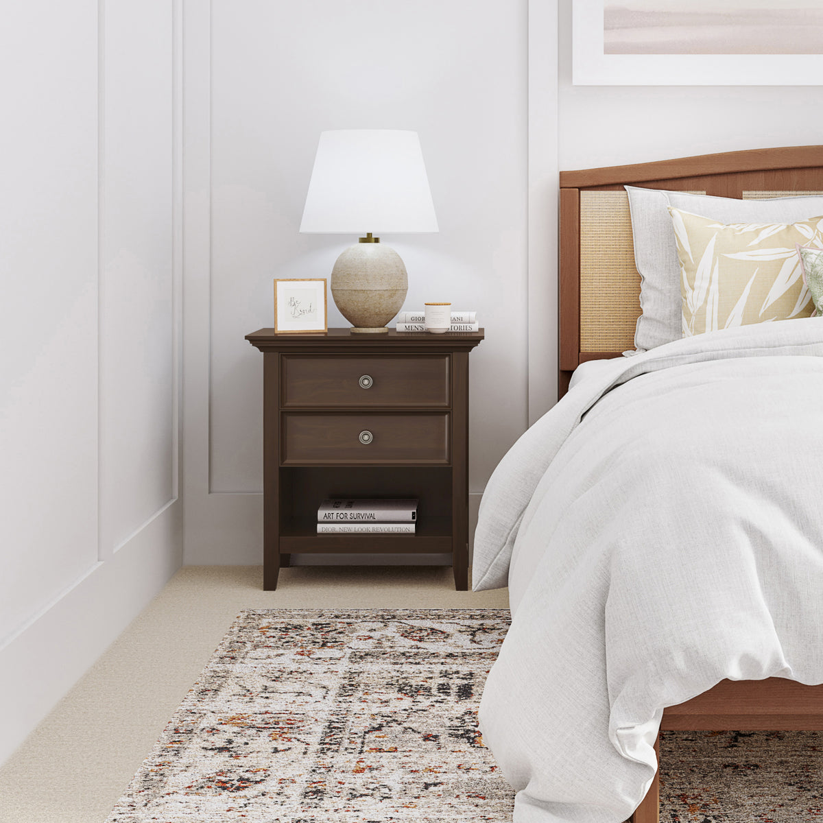 Natural Aged Brown | Amherst Bedside Table