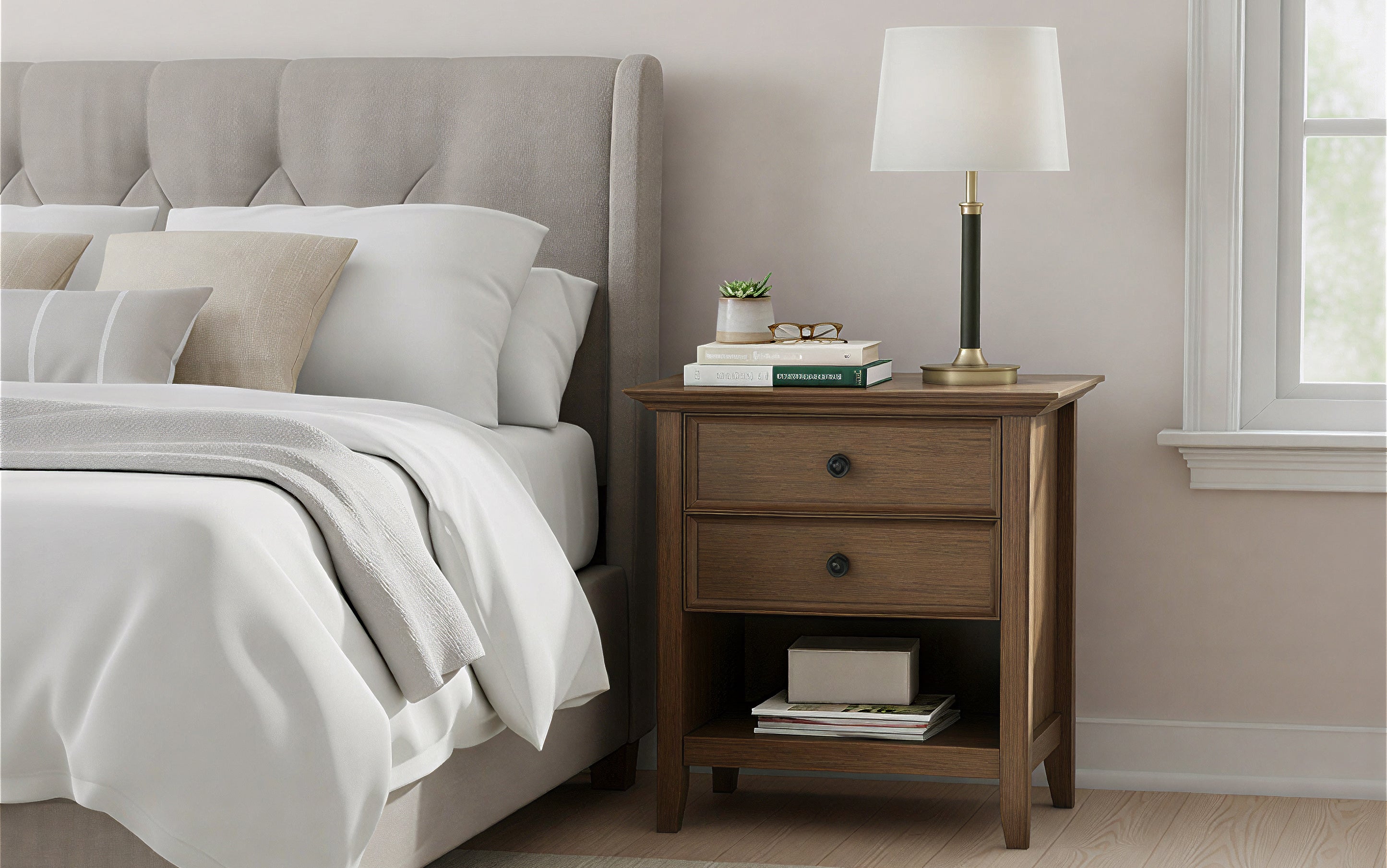 Solid Wood Bedside Table | Amherst Bedside Table – Simpli Home