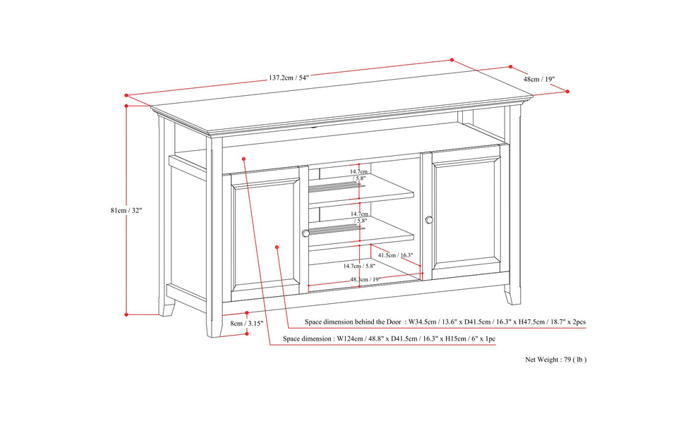 Fog Grey | Amherst TV Media Stand