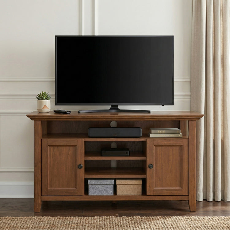 Medium Saddle Brown | Amherst 54 inch TV Media Stand