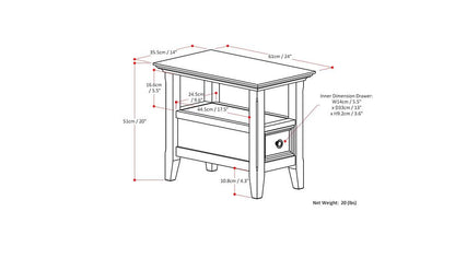 Amherst Narrow Side Table