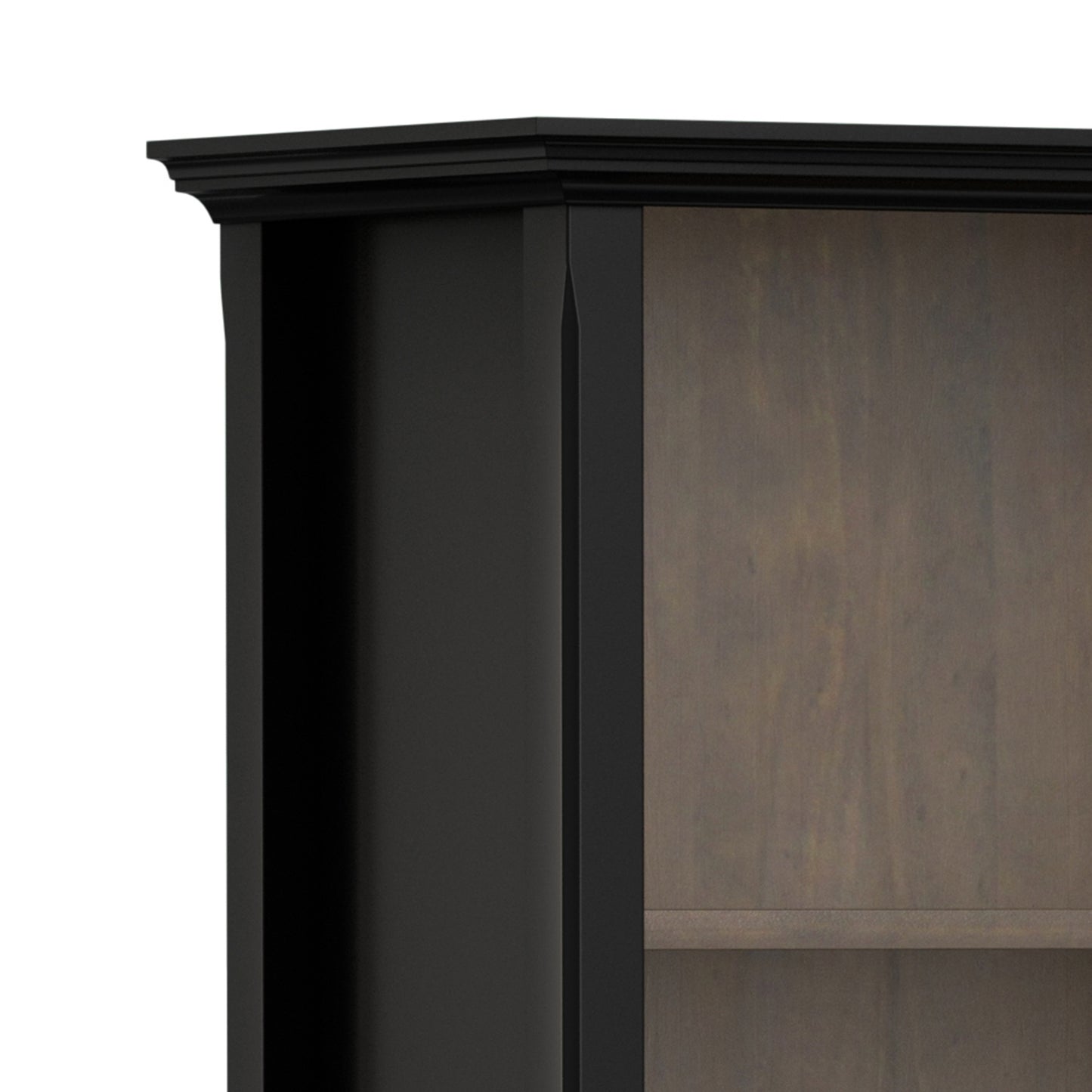 Black/Smoky Brown | Amherst 30 inch 5 Shelf Bookcase