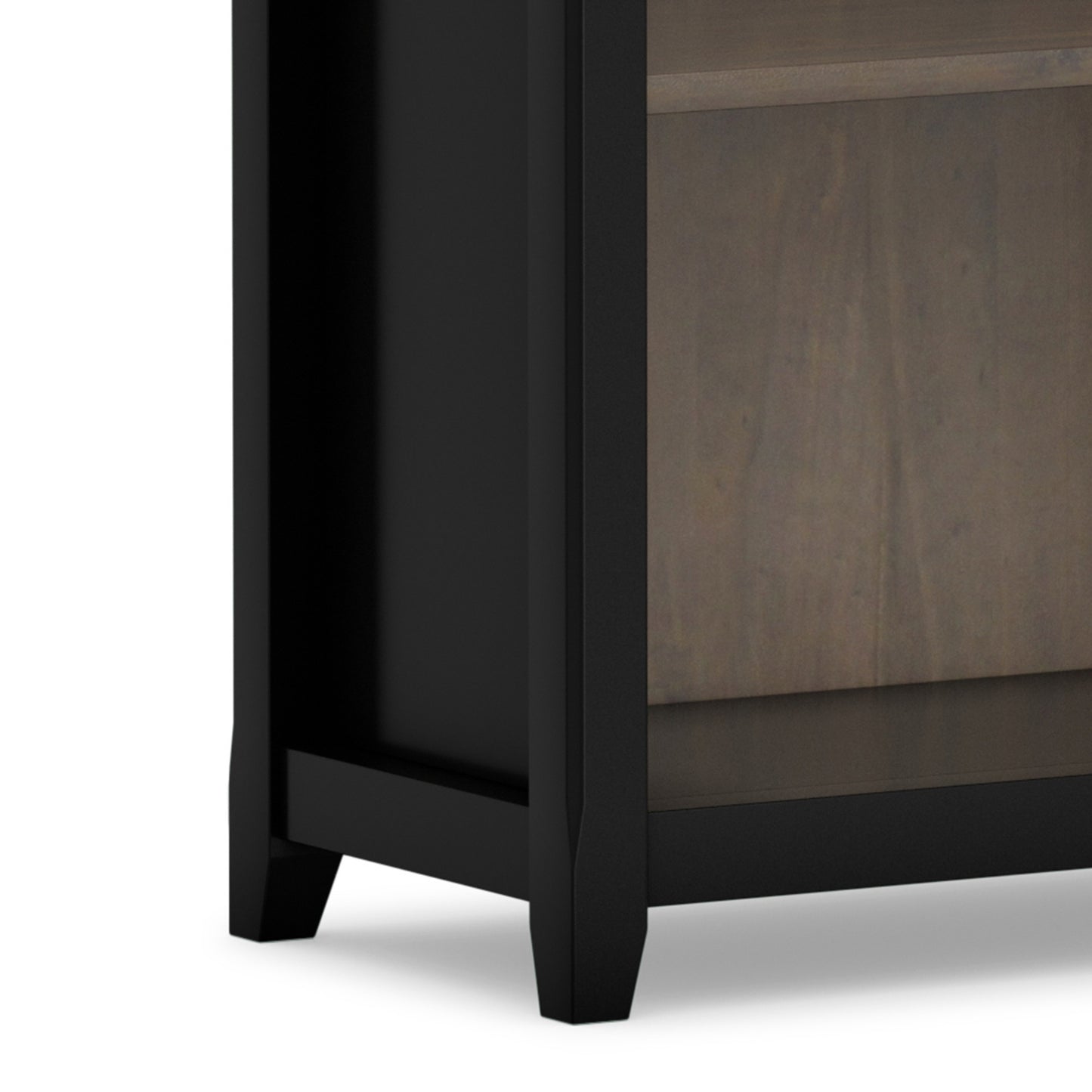 Black/Smoky Brown | Amherst 30 inch 5 Shelf Bookcase