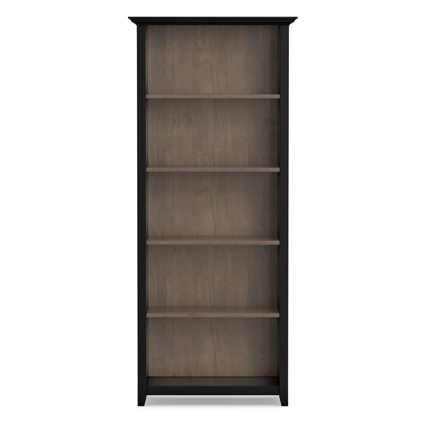 Black/Smoky Brown | Amherst 30 inch 5 Shelf Bookcase