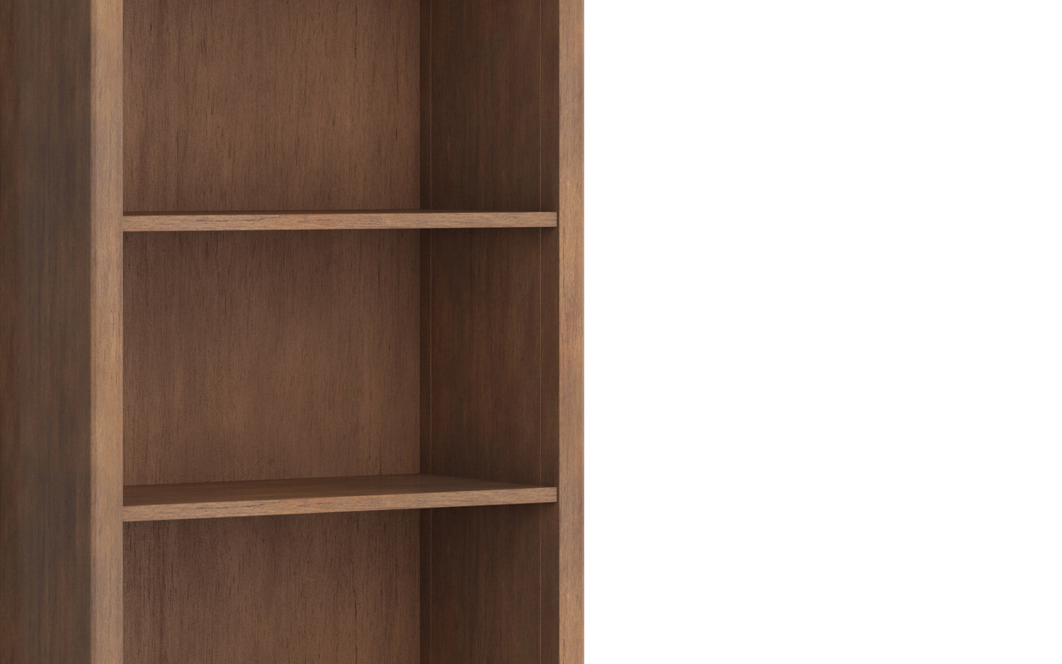 Rustic Natural Aged Brown | Amherst 5 Shelf Bookcase