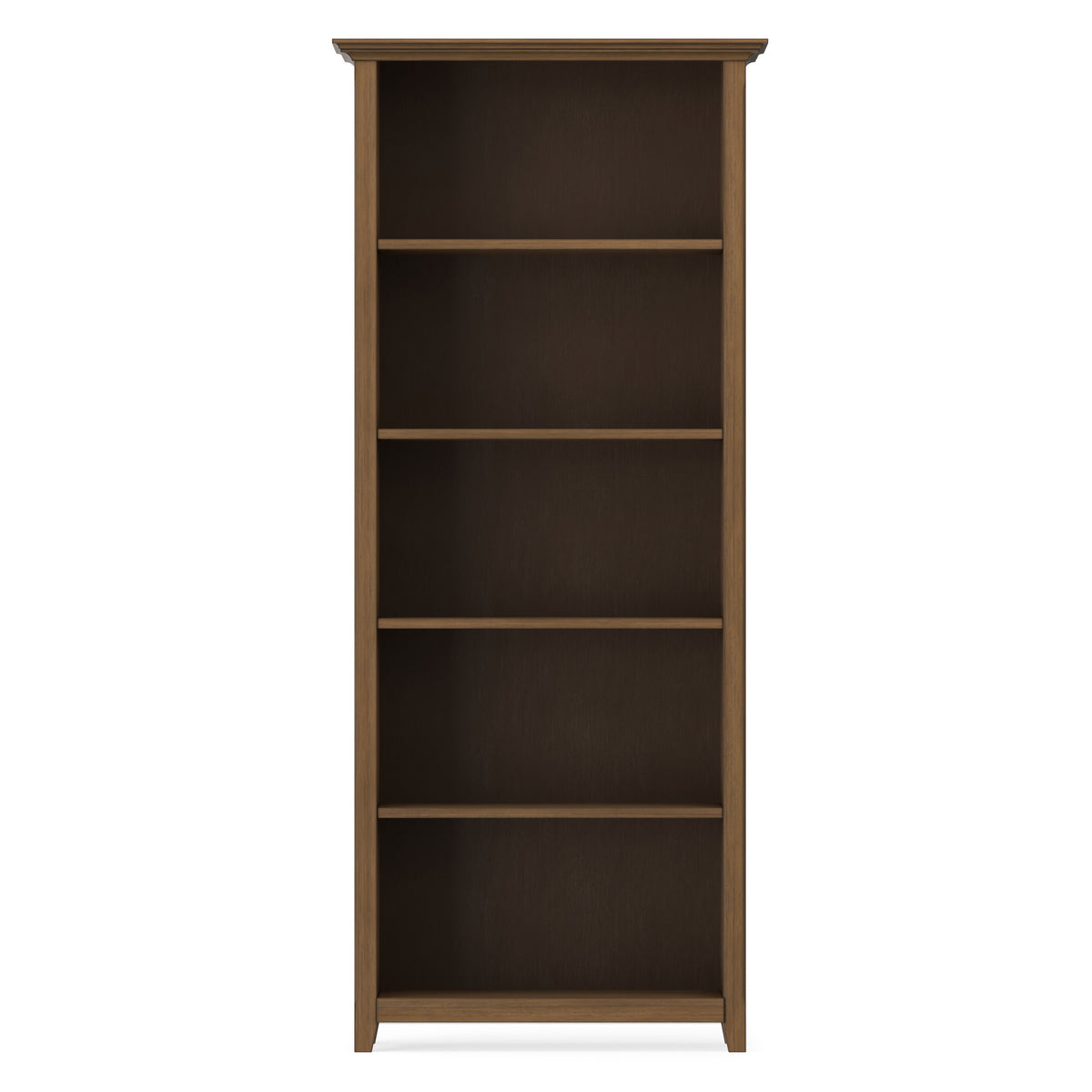 Rustic Natural Aged Brown | Amherst 30 inch 5 Shelf Bookcase