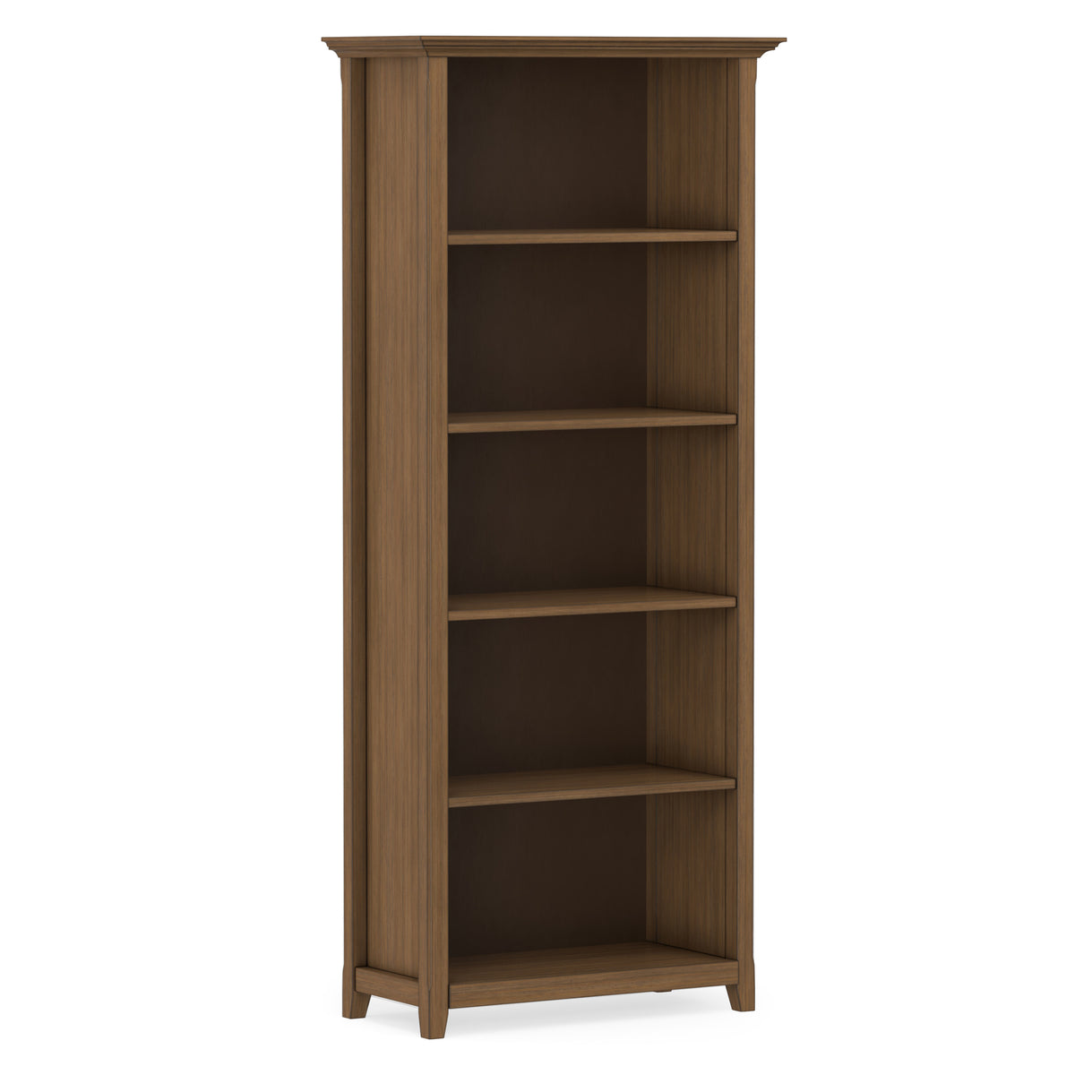 Rustic Natural Aged Brown | Amherst 30 inch 5 Shelf Bookcase