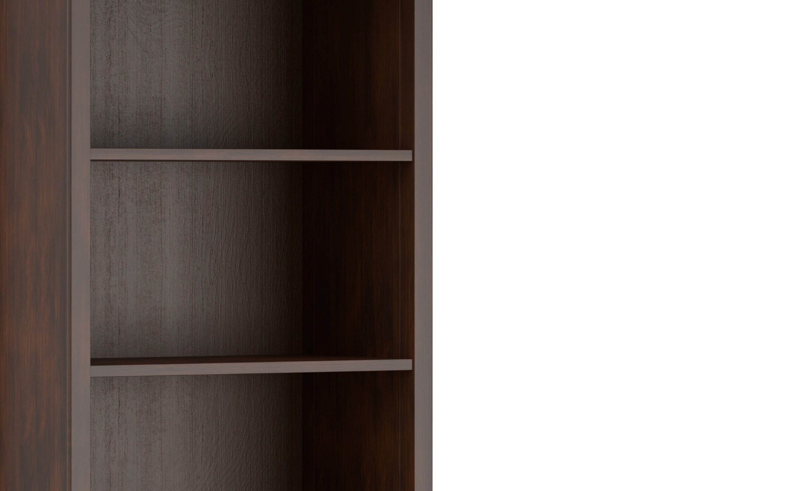 Russet Brown | Amherst 5 Shelf Bookcase