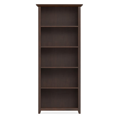 Russet Brown | Amherst 30 inch 5 Shelf Bookcase