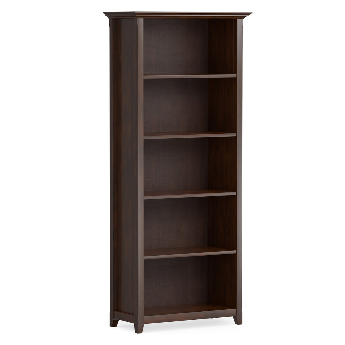 Russet Brown | Amherst 30 inch 5 Shelf Bookcase