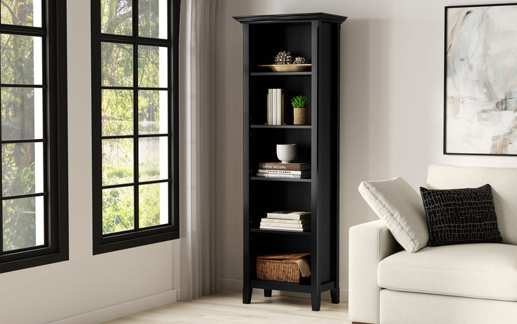 Black | Amherst 24 inch 5 Shelf Bookcase