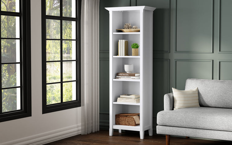 White | Amherst 24 inch 5 Shelf Bookcase