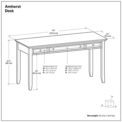 Distressed Grey | Amherst Desk