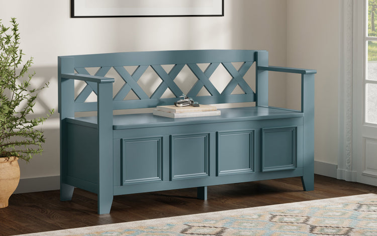French Blue | Amherst Entryway Bench