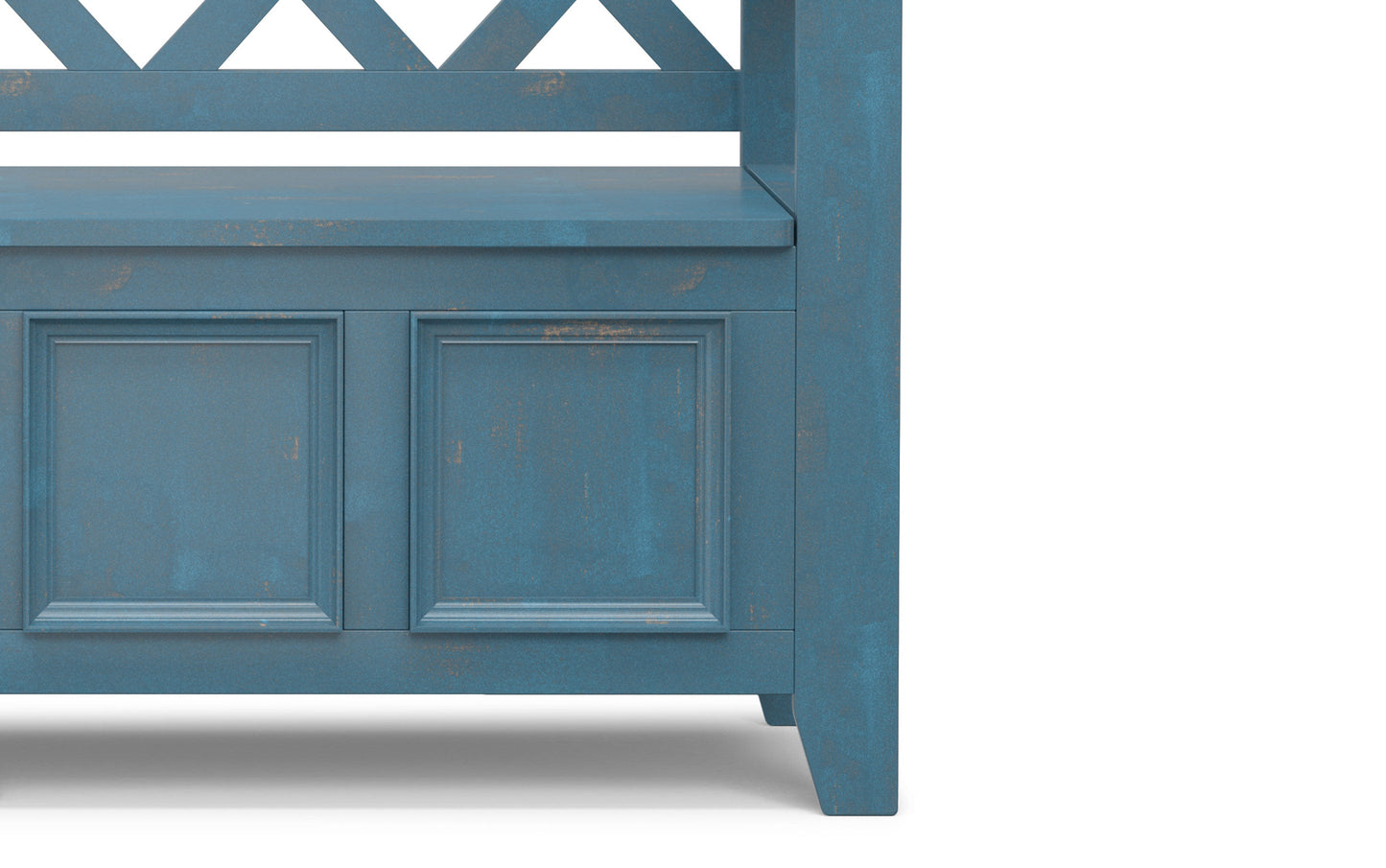 Distressed Coastal Blue | Amherst Entryway Bench