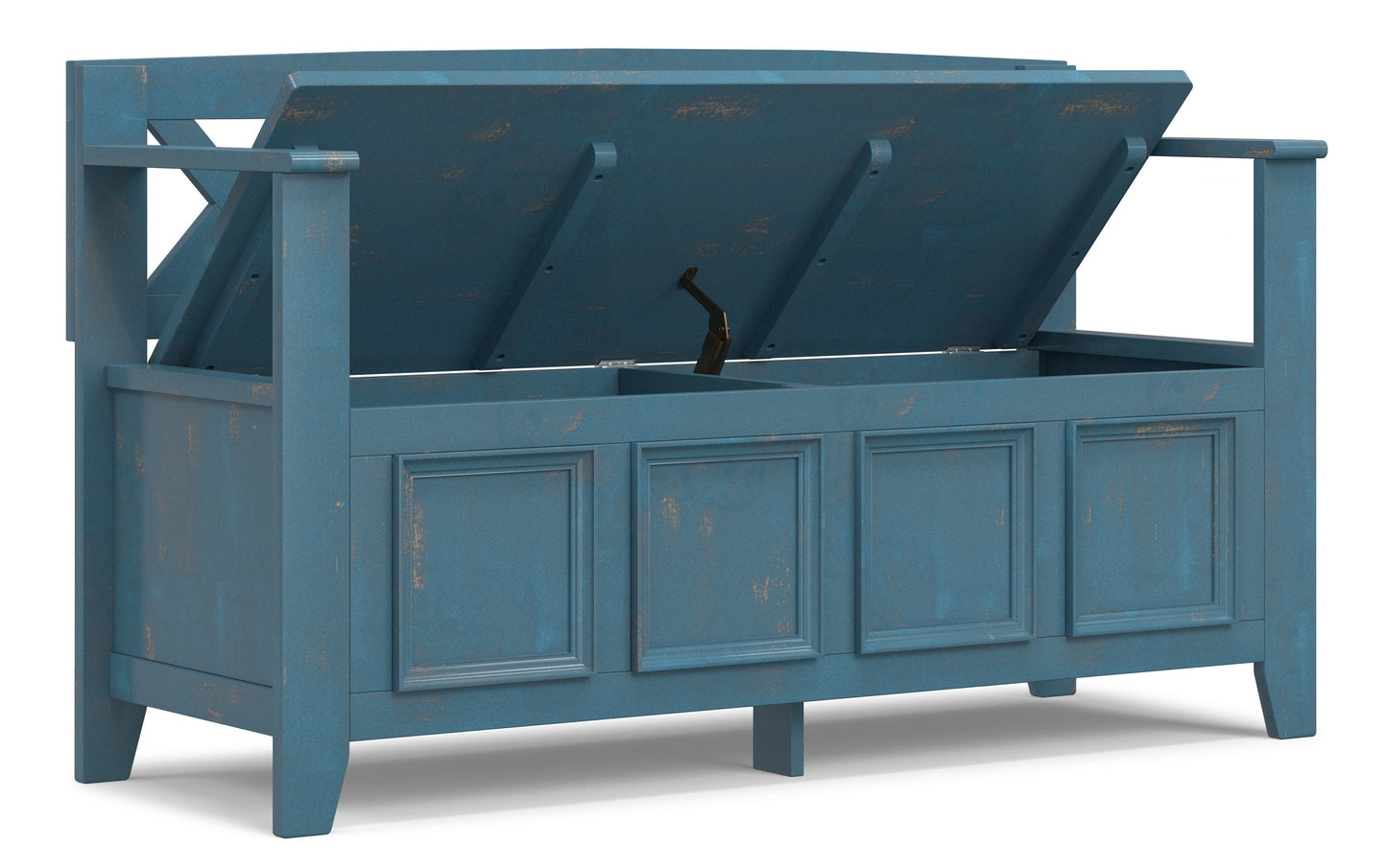 Distressed Coastal Blue | Amherst Entryway Bench