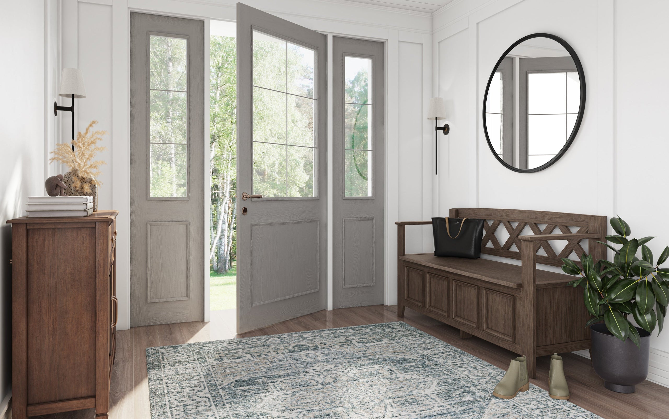 Farmhouse Brown | Amherst Entryway Bench