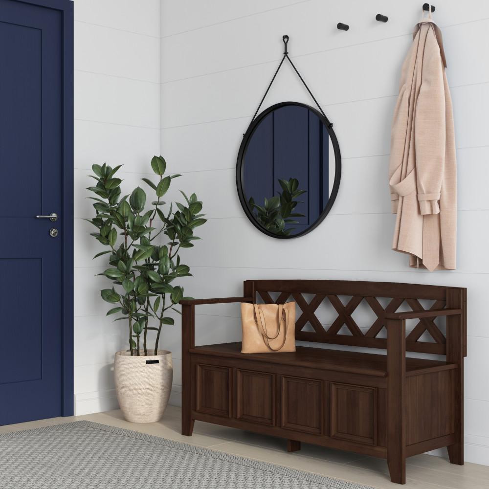 Natural Aged Brown | Amherst Entryway Bench