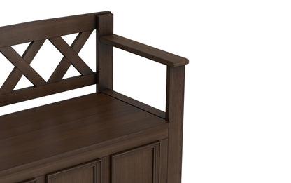 Natural Aged Brown | Amherst Entryway Storage Bench