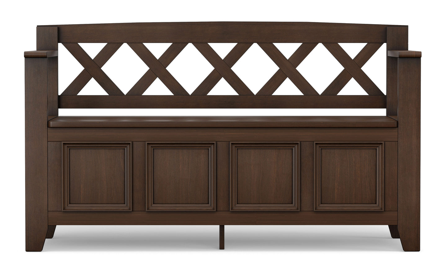 Natural Aged Brown | Amherst Entryway Storage Bench