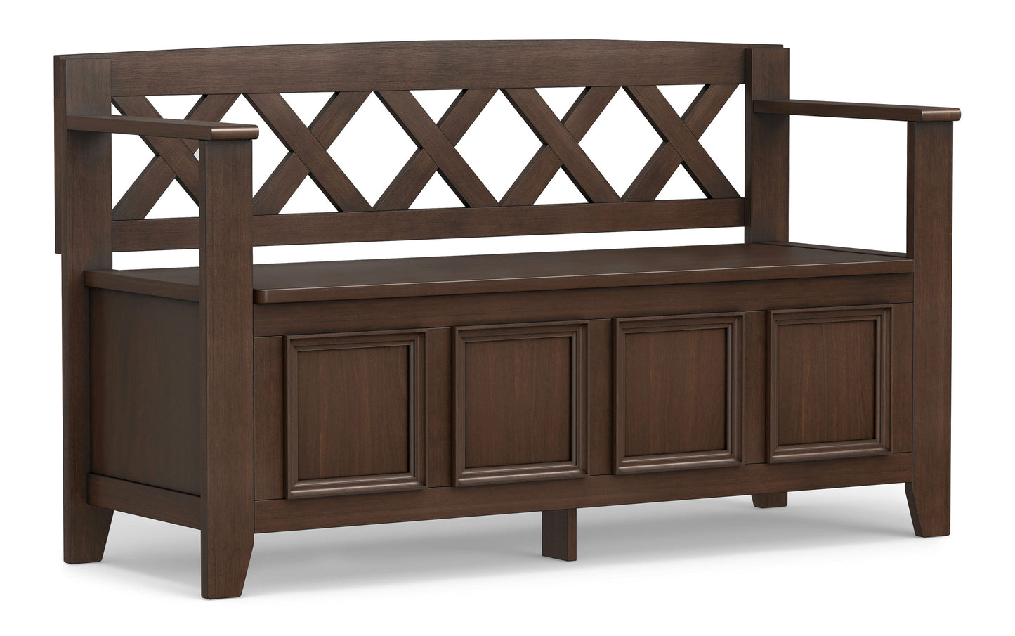Natural Aged Brown | Amherst Entryway Storage Bench