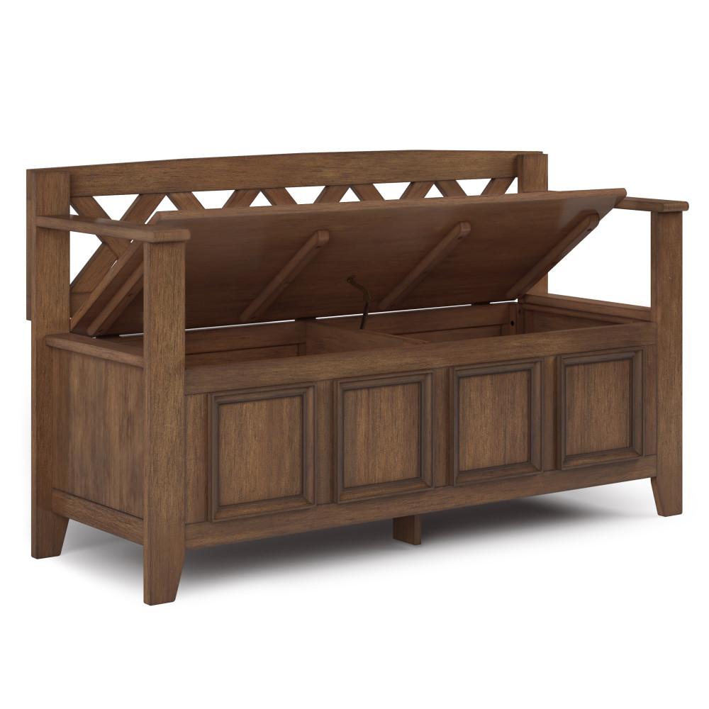 Rustic Natural Aged Brown | Amherst Entryway Bench