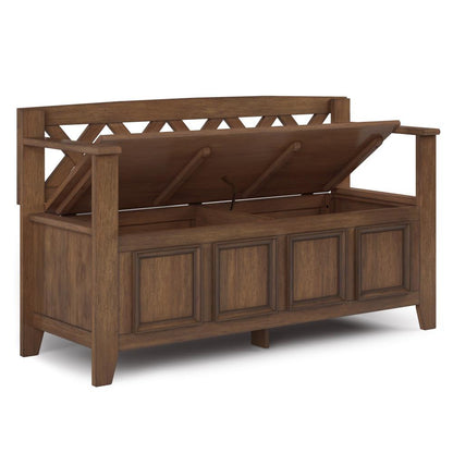 Rustic Natural Aged Brown | Amherst Entryway Bench