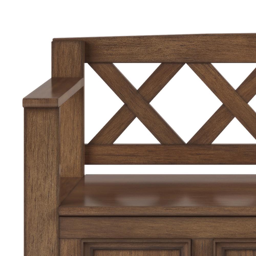 Rustic Natural Aged Brown | Amherst Entryway Bench