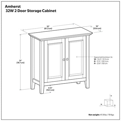 Black | Amherst Low Storage Cabinet