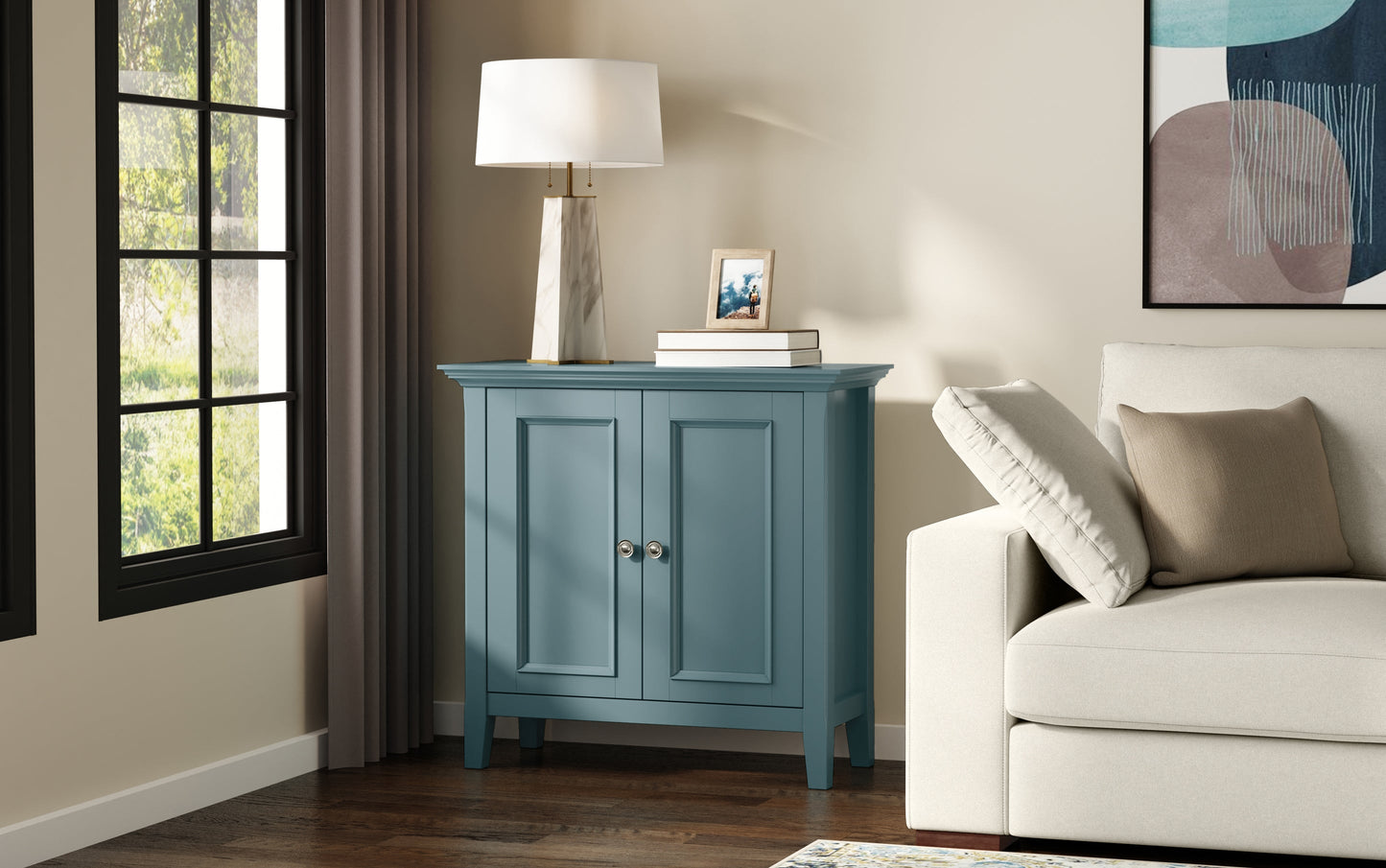 French Blue | Amherst Low Storage Cabinet