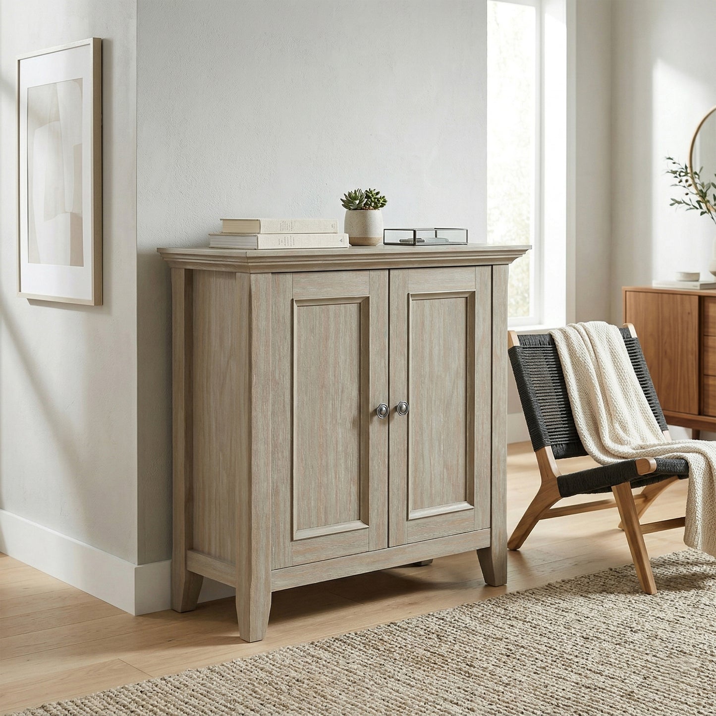 Distressed Grey | Amherst Low Storage Cabinet