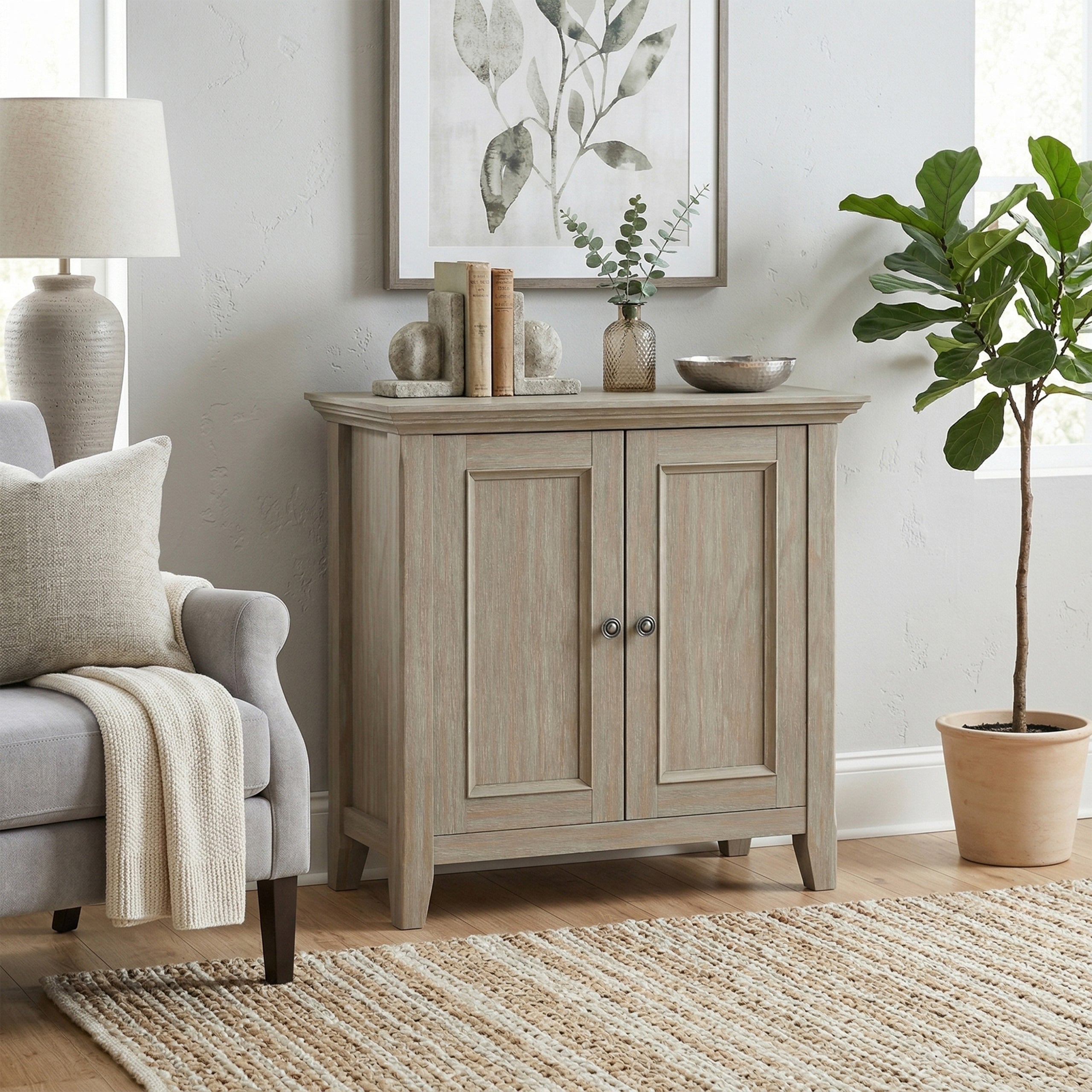 Distressed Grey | Amherst Low Storage Cabinet