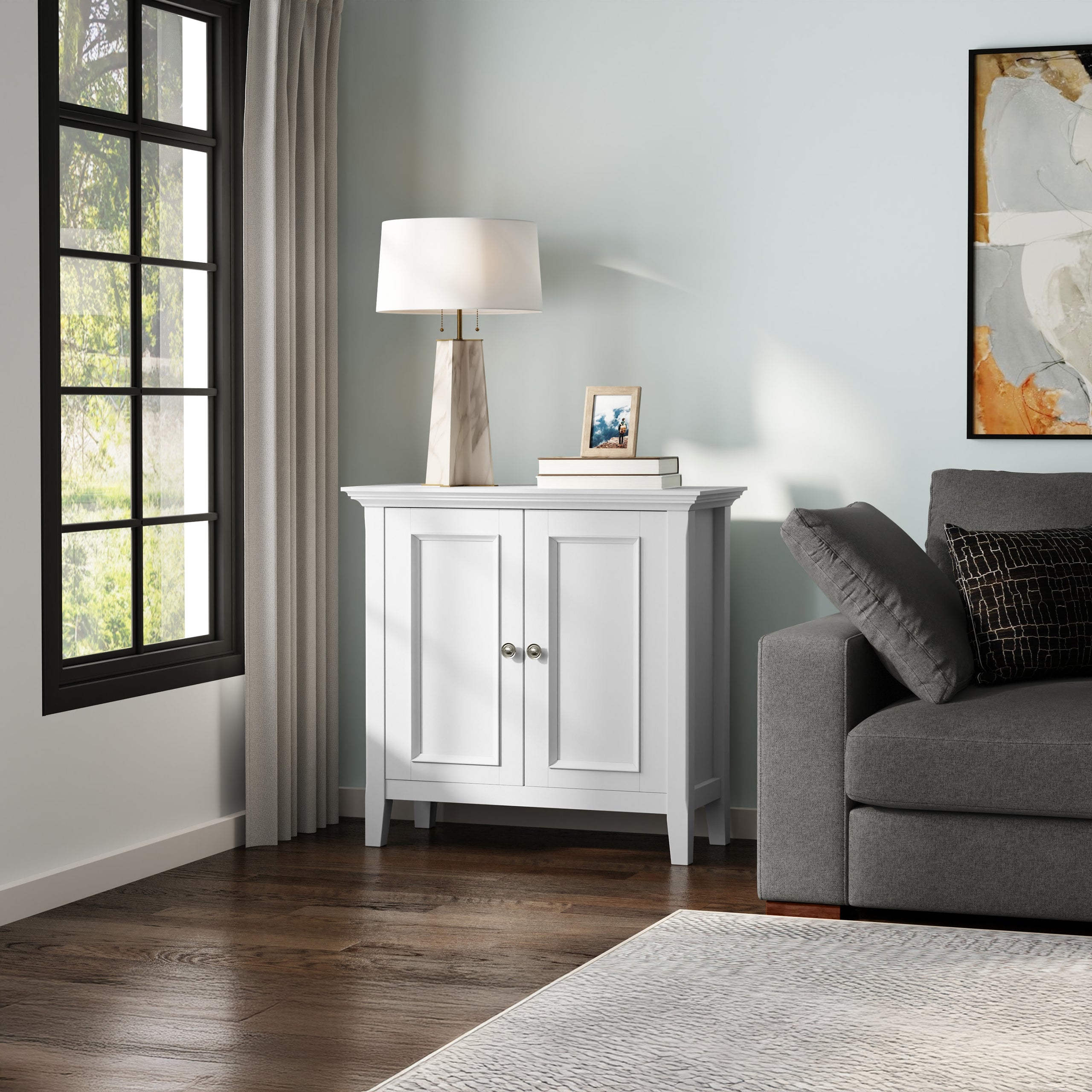 White | Amherst Low Storage Cabinet