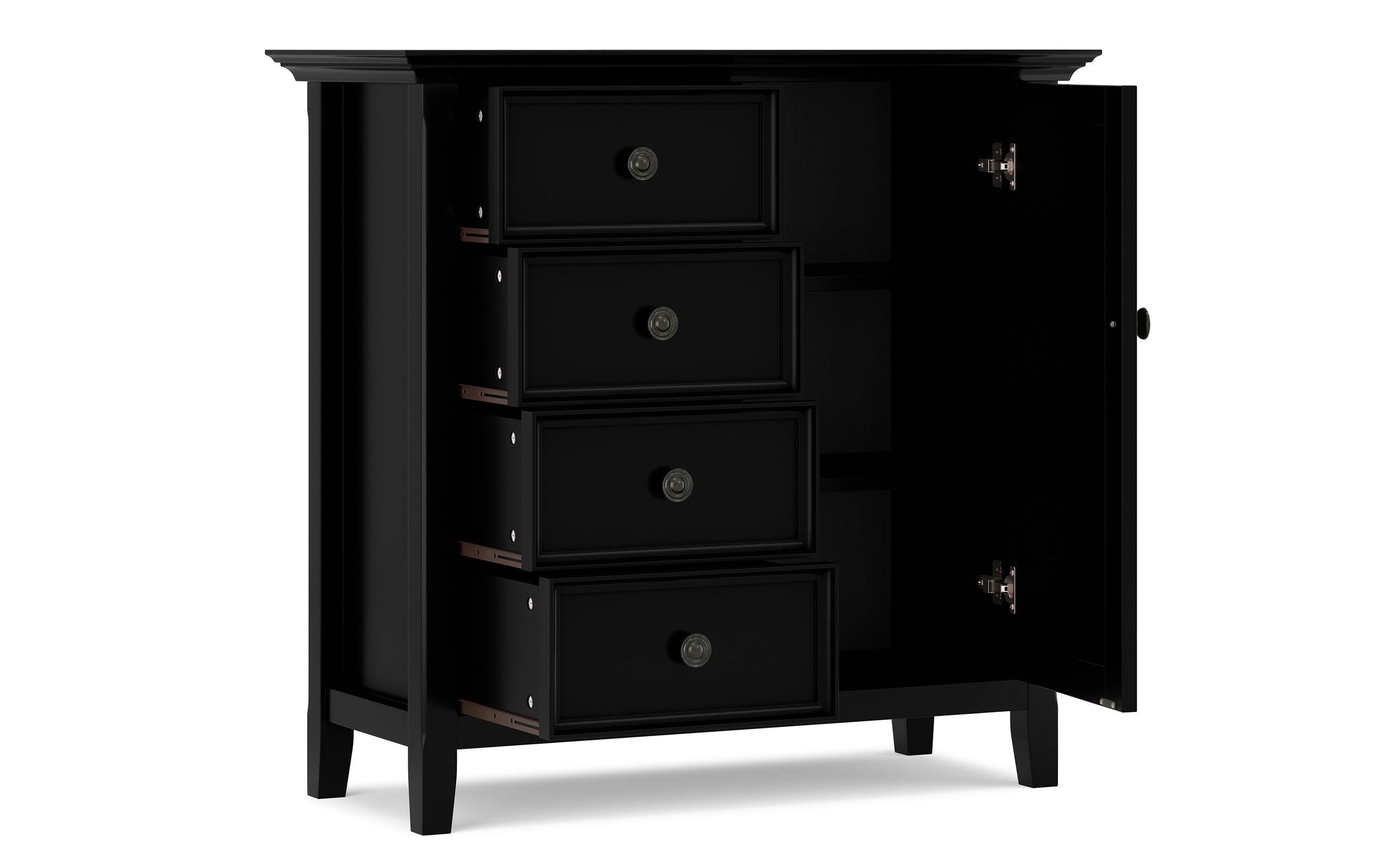 Amherst Solid Wood Medium Storage Cabinet in Hickory Brown Amherst Solid Wood Medium Storage Cabinet in Hickory Brown