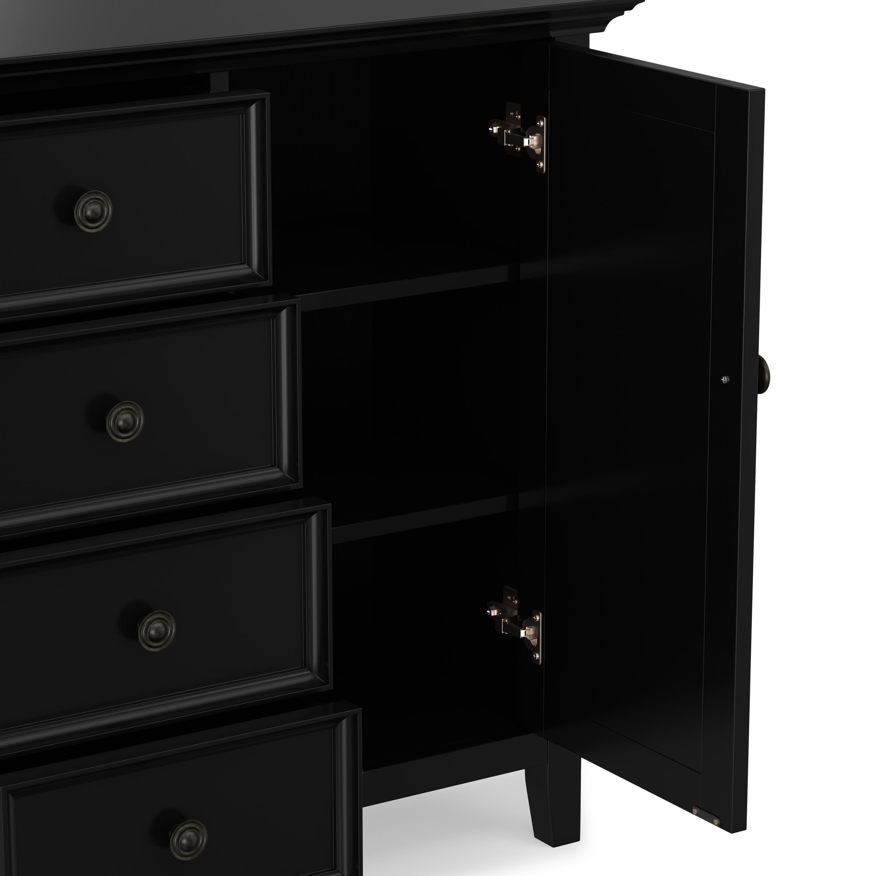 Solid Wood Storage Cabinet | Amherst Low Storage Cabinet – Simpli Home