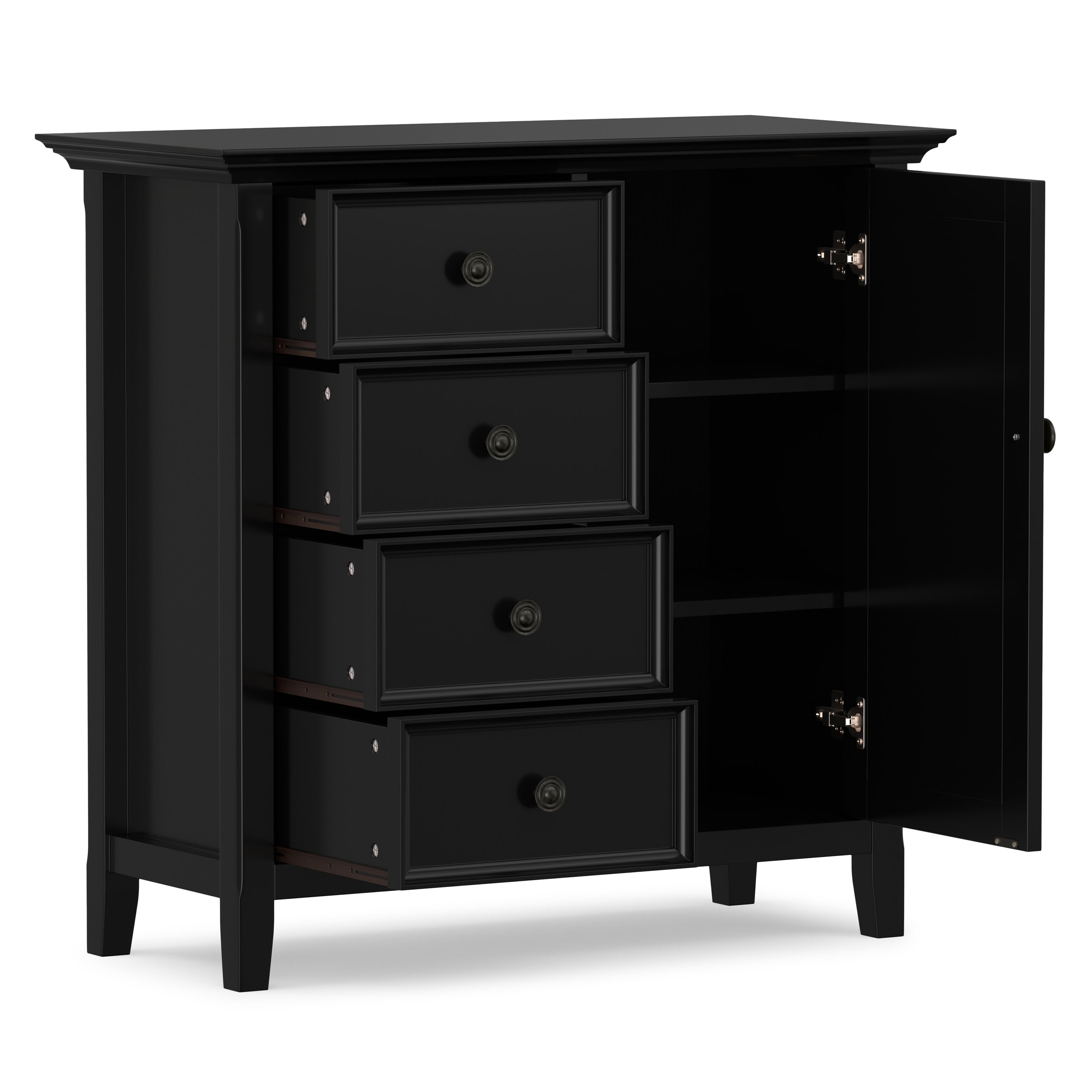 Solid Wood Storage Cabinet | Amherst Low Storage Cabinet – Simpli Home