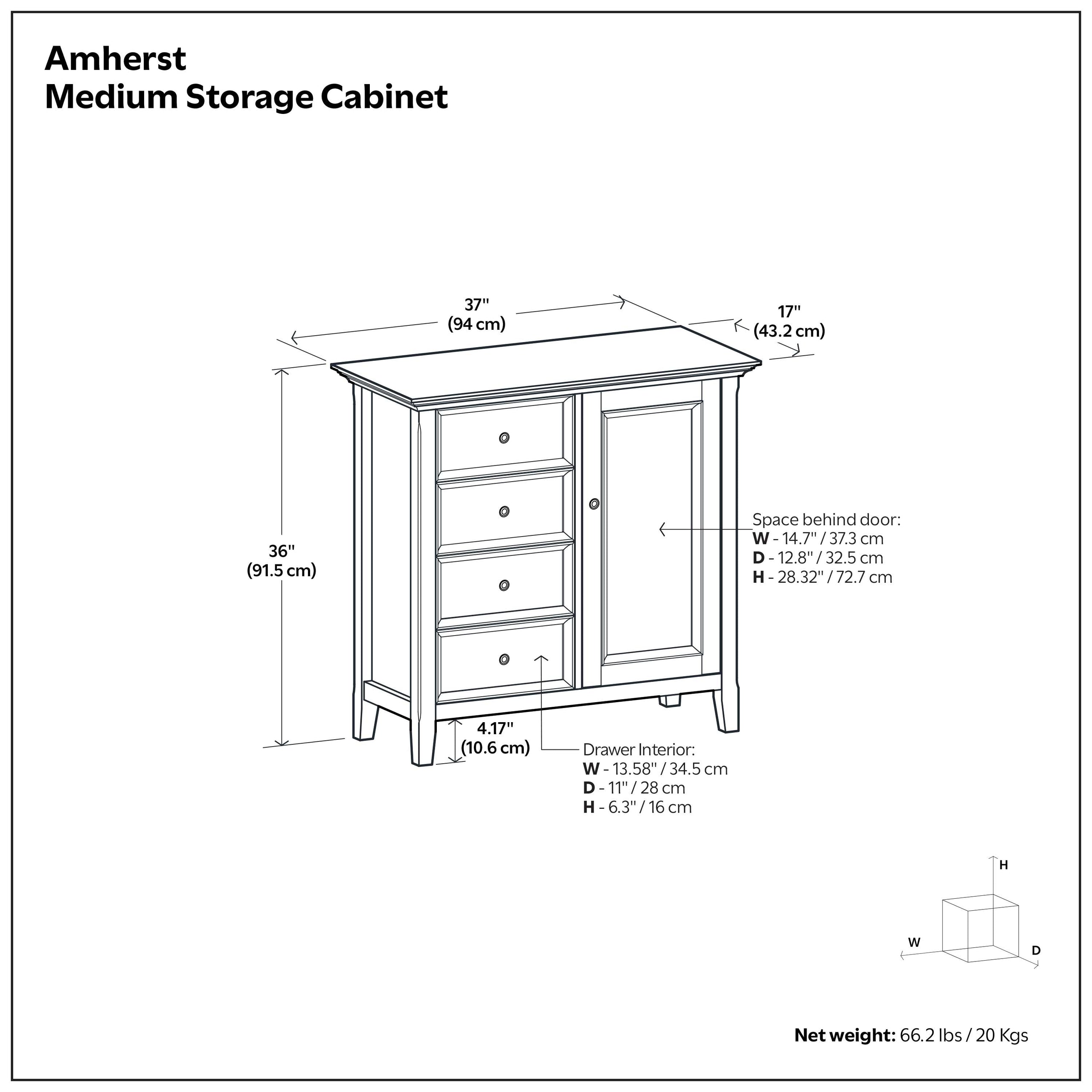 Black | Amherst Medium Storage Cabinet