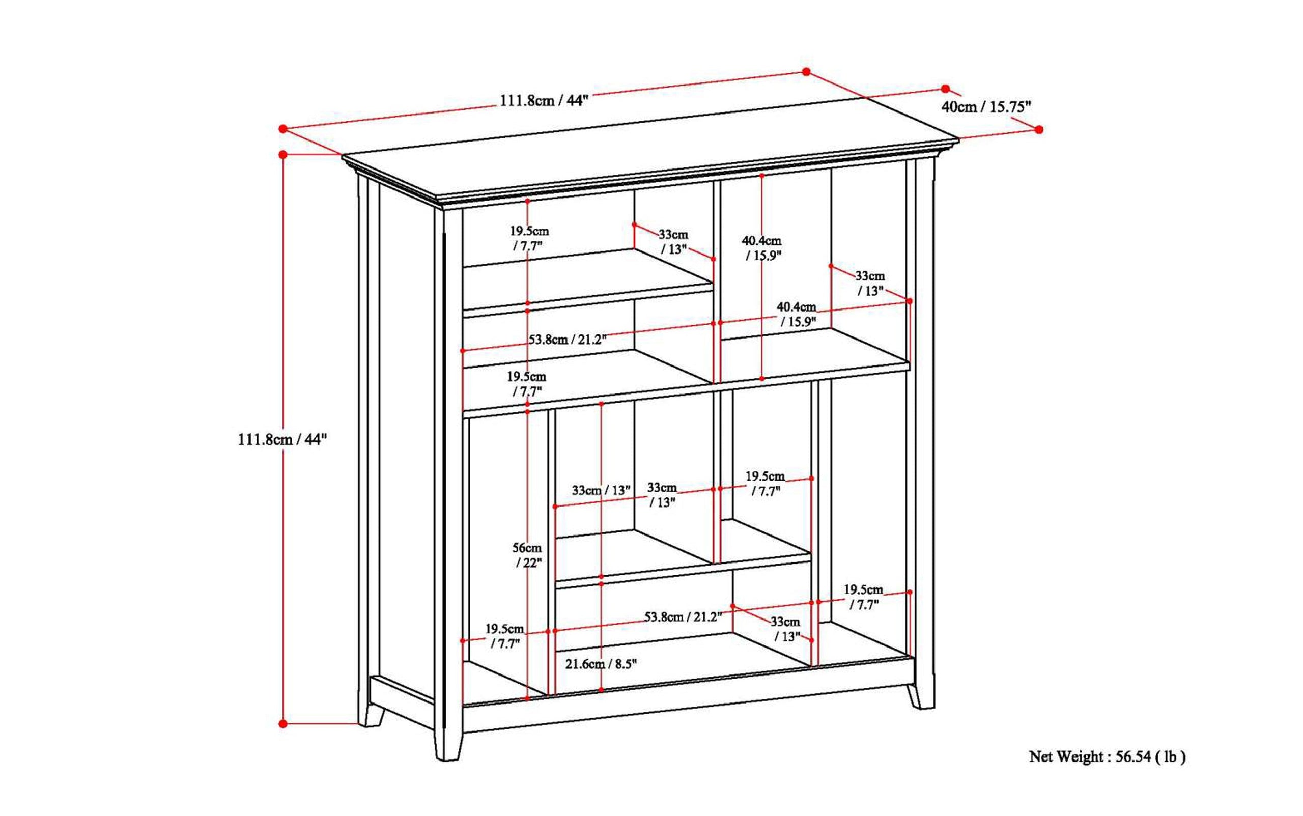 Distressed Grey | Amherst Multi-Cube Bookcase & Storage Unit